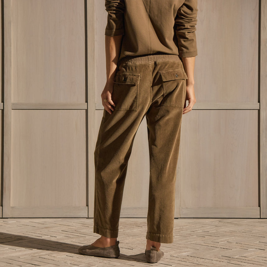 Cord Mixed Media Pant - Earth Pigment | James Perse Los Angeles