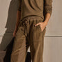 Cord Mixed Media Pant - Earth Pigment | James Perse Los Angeles