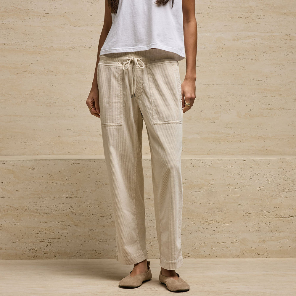 Corduroy Mixed Media Pant in Sandshell Pigment | James Perse Los Angeles