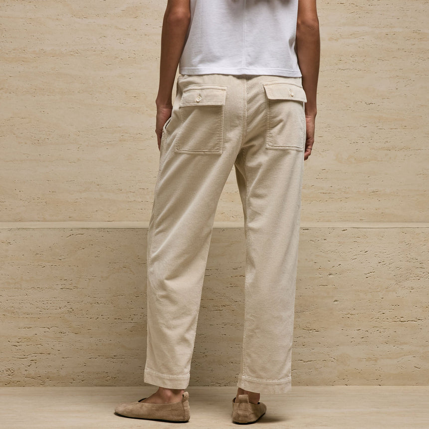 Corduroy Mixed Media Pant in Sandshell Pigment | James Perse Los Angeles
