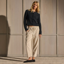 Cord Mixed Media Pant - Sandshell Pigment | James Perse Los Angeles