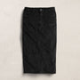 Corduroy Long Skirt - Black | James Perse Los Angeles
