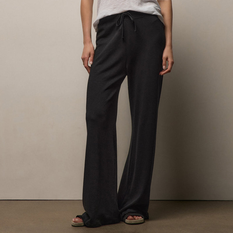 Vintage French Terry Wide Leg Sweatpant in Black | James Perse Los Angeles