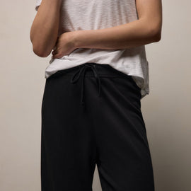 Vintage French Terry Wide Leg Sweatpant in Black | James Perse Los Angeles