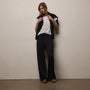 Vintage French Terry Wide Leg Sweatpant in Black | James Perse Los Angeles