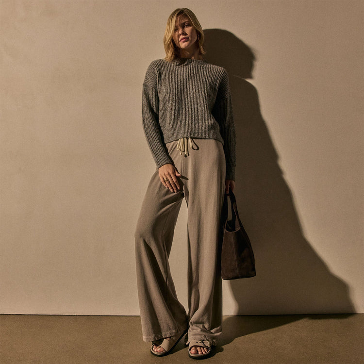 Wide Leg Sweatpant in Concrete Pigment | James Perse Los Angeles