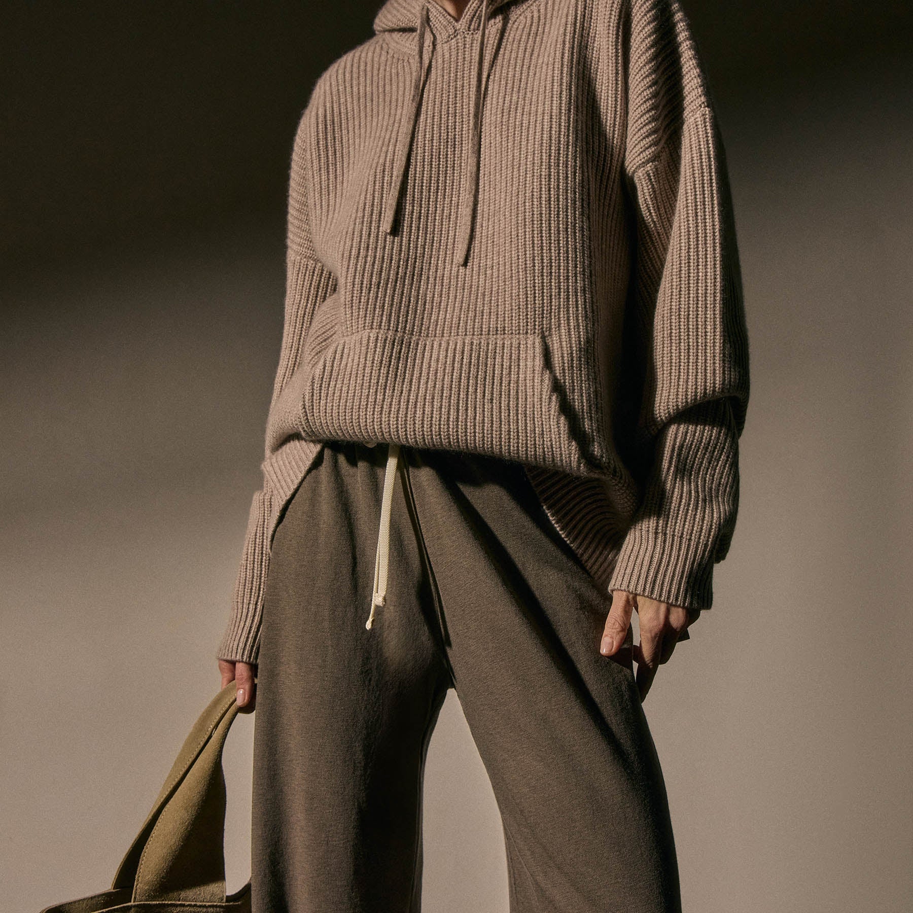 Wide Leg Sweatpant in Caribou Pigment | James Perse Los Angeles