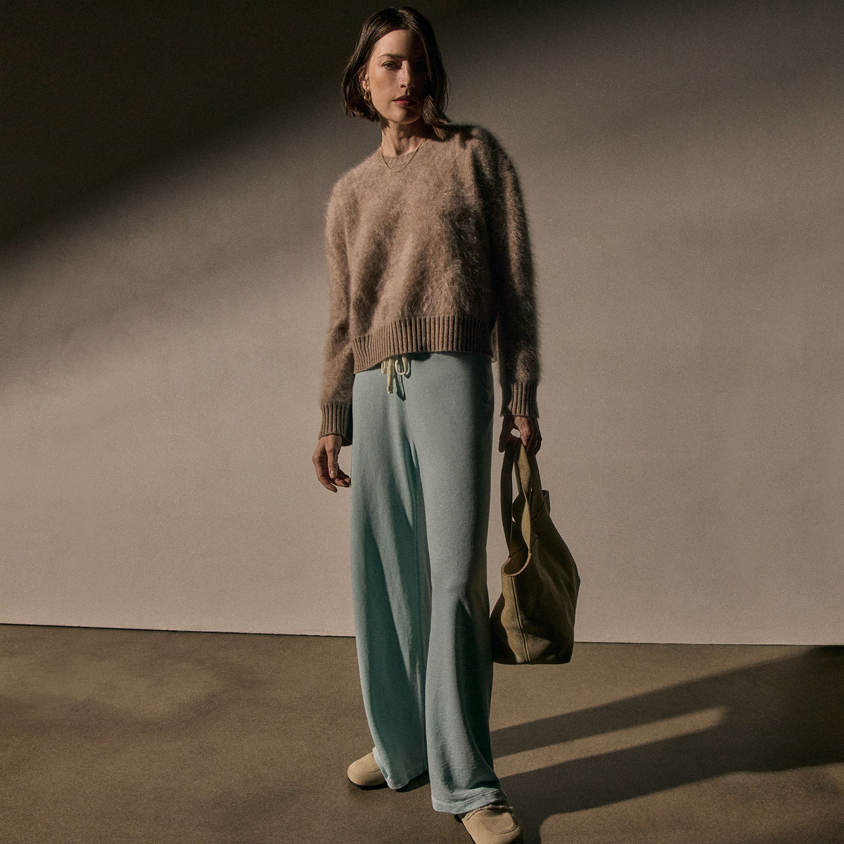 Wide Leg Sweatpant in Fresco Pigment | James Perse Los Angeles