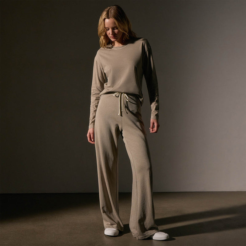 Wide Leg Sweatpant  in Overcast Pigment | James Perse Los Angeles
