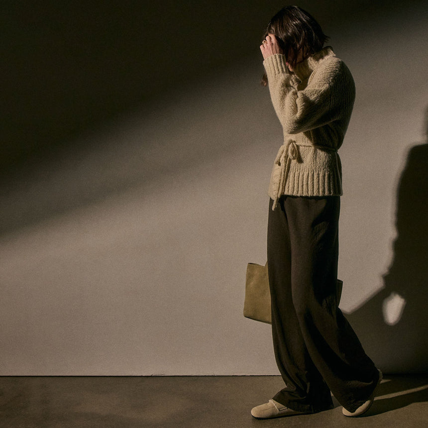 Wide Leg Sweatpant in Porcupine | James Perse Los Angeles