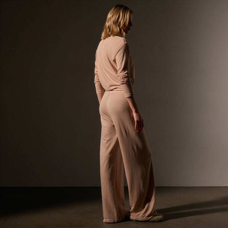 Wide Leg Sweatpant in Rose Nude Pigment | James Perse Los Angeles