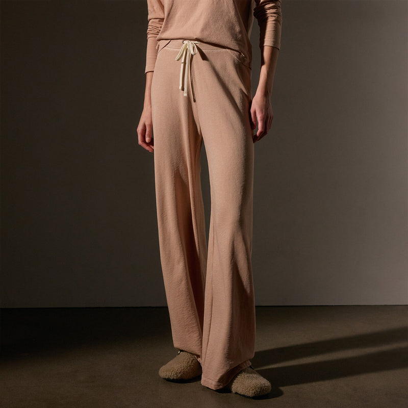 Wide Leg Sweatpant in Rose Nude Pigment | James Perse Los Angeles