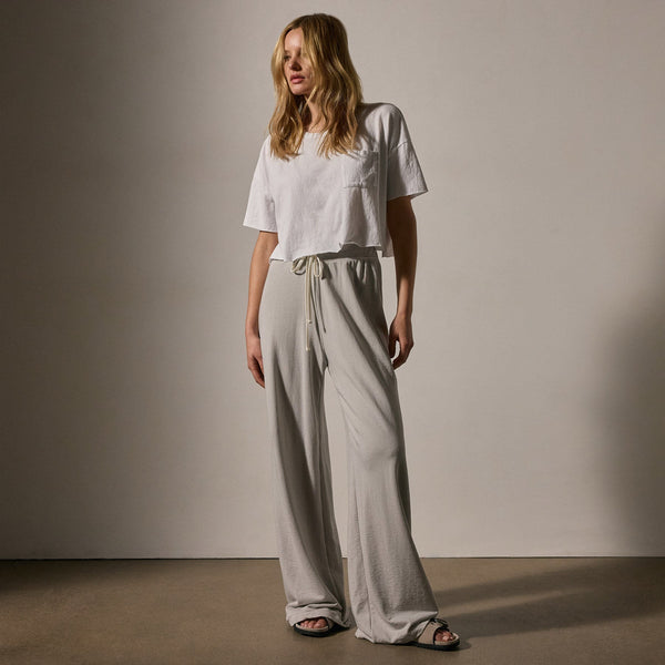 Wide Leg Sweatpant in Salt Pigment | James Perse Los Angeles