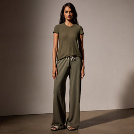 Wide Leg Sweatpant in Trooper Pigment | James Perse Los Angeles