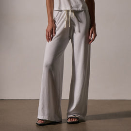 Wide Leg Sweatpant in White | James Perse Los Angeles