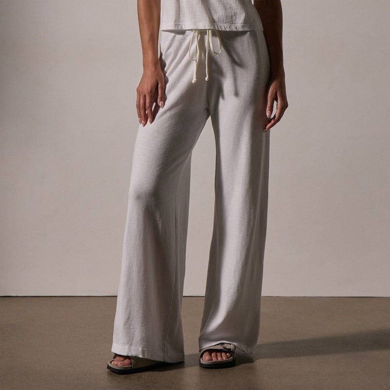 Wide Leg Sweatpant in White | James Perse Los Angeles