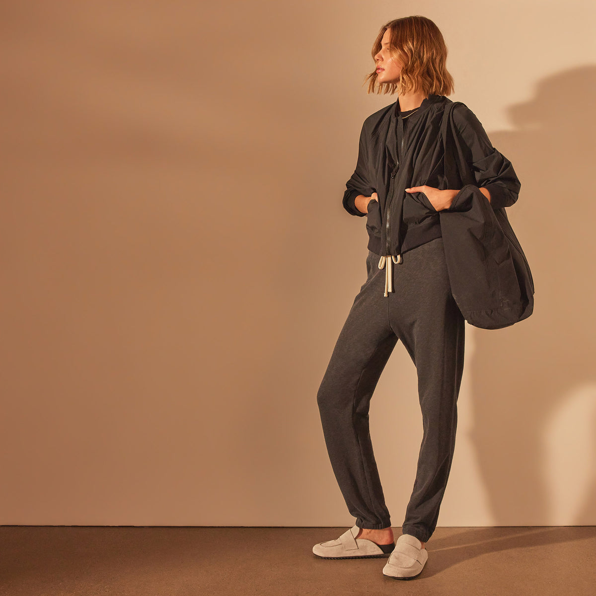 French Terry Sweat Pant in Magma Pigment | James Perse Los Angeles
