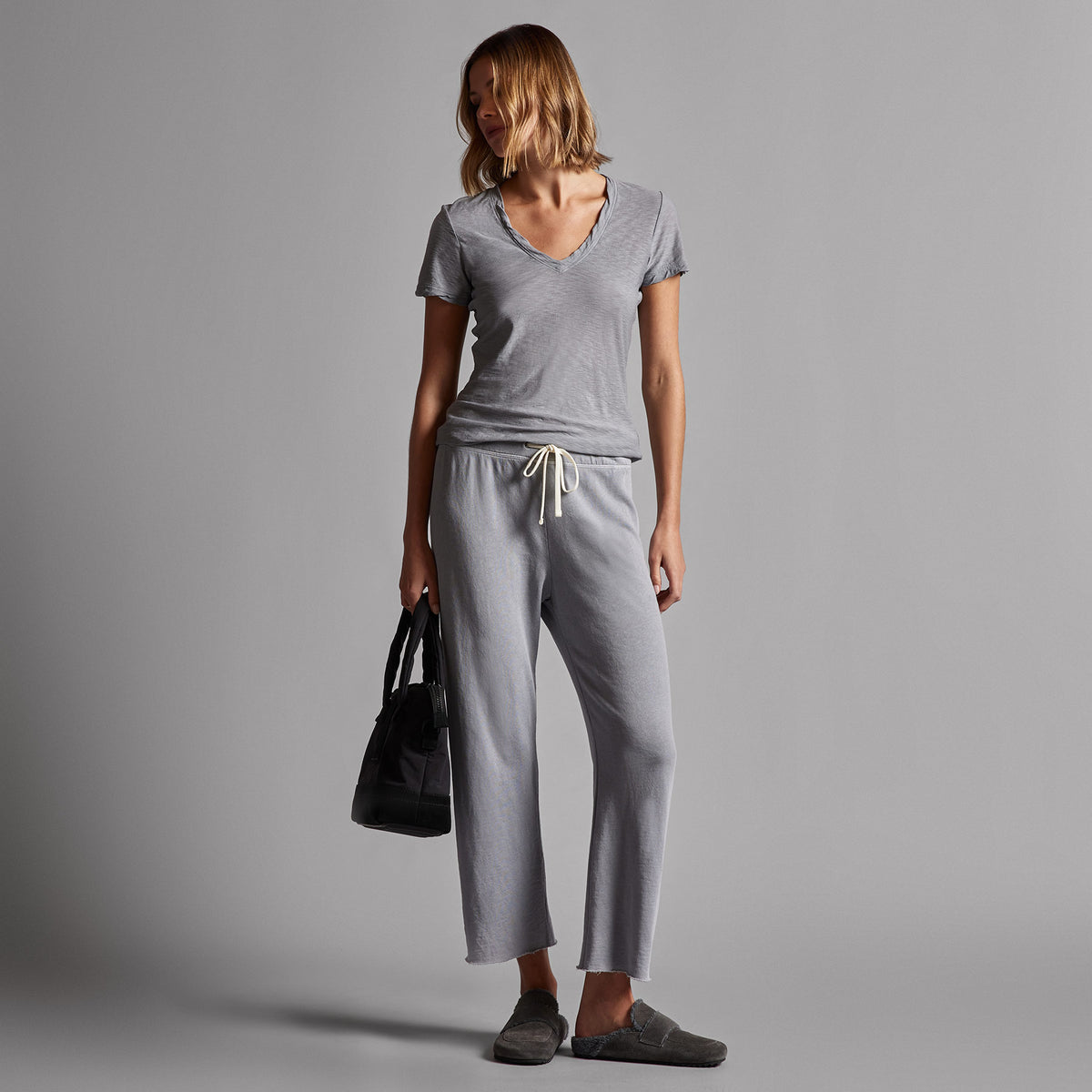 Vintage French Terry Cutoff Sweatpant in Breeze Pigment | James Perse Los Angeles