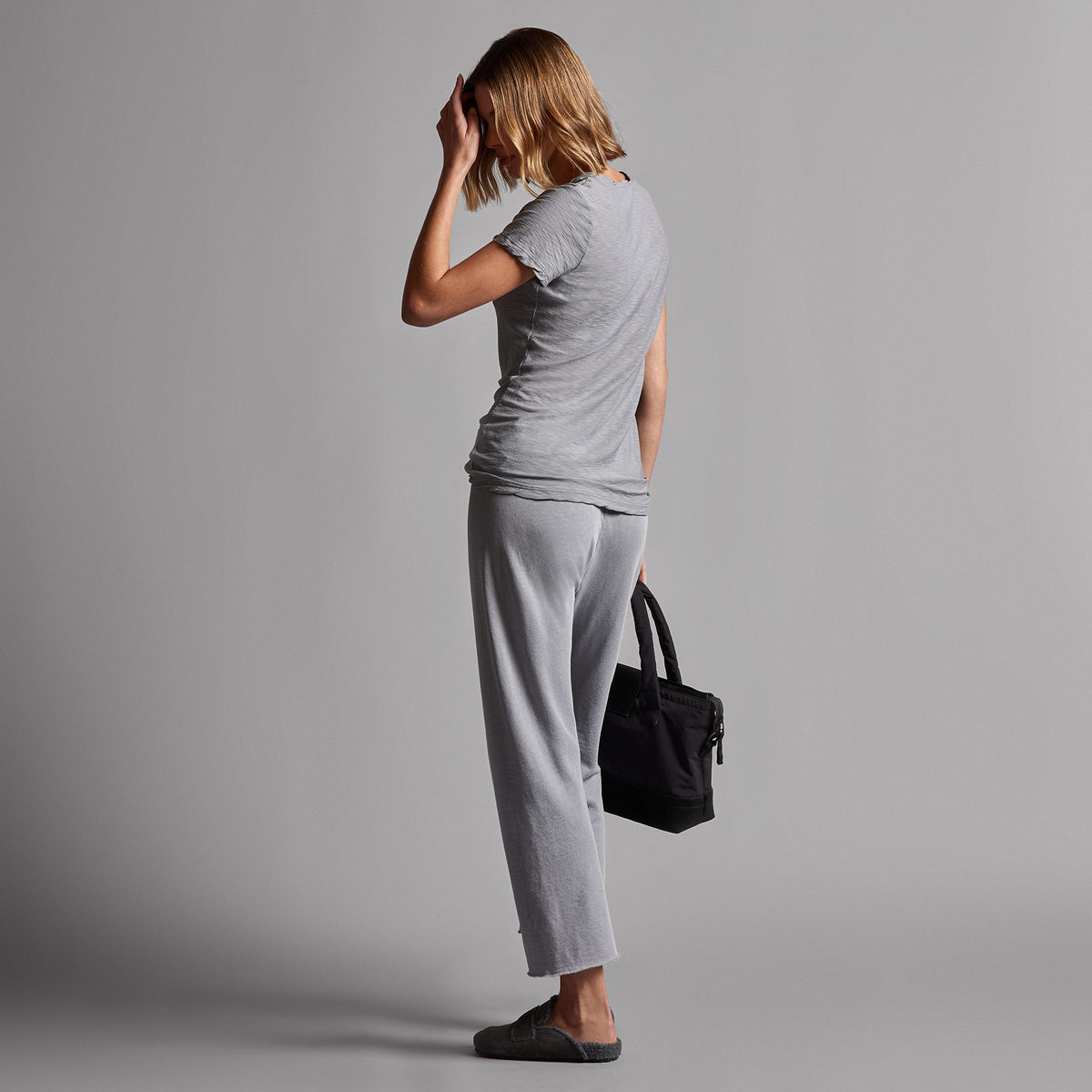 Vintage French Terry Cutoff Sweatpant in Breeze Pigment | James Perse Los Angeles