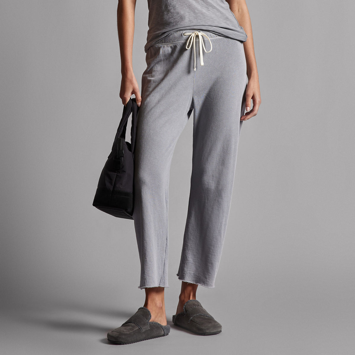 Vintage French Terry Cutoff Sweatpant in Breeze Pigment | James Perse Los Angeles