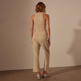 Vintage French Terry Cutoff Sweatpant in Sand Dune Pigment | James Perse Los Angeles
