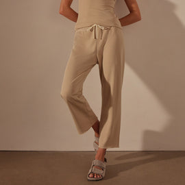 Vintage French Terry Cutoff Sweatpant in Sand Dune Pigment | James Perse Los Angeles