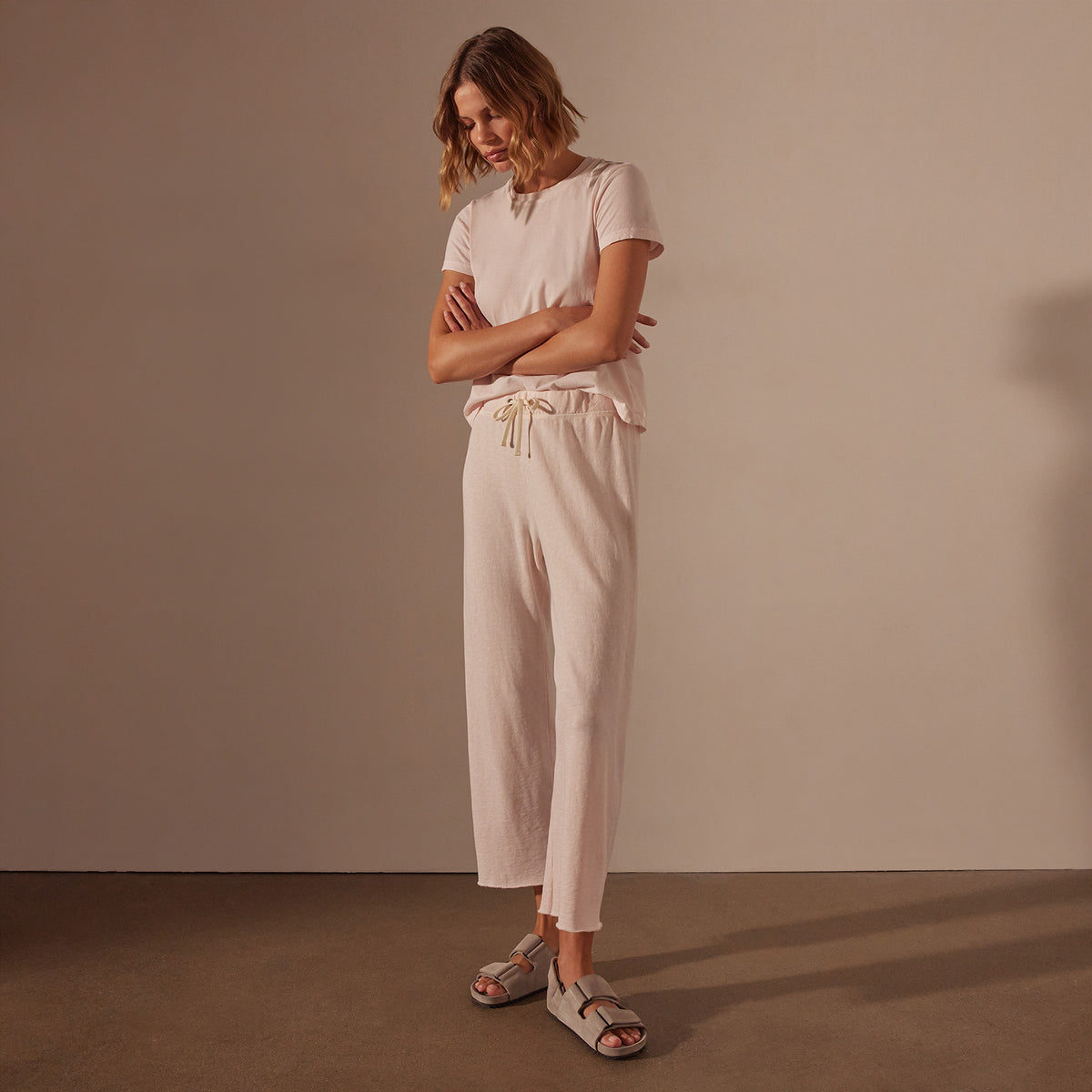 Vintage French Terry Cutoff Sweatpant in Zephyr Pigment | James Perse Los Angeles