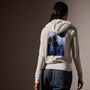 Palm Tree Graphic Zip Up Hoodie in White/Blue | James Perse Los Angeles
