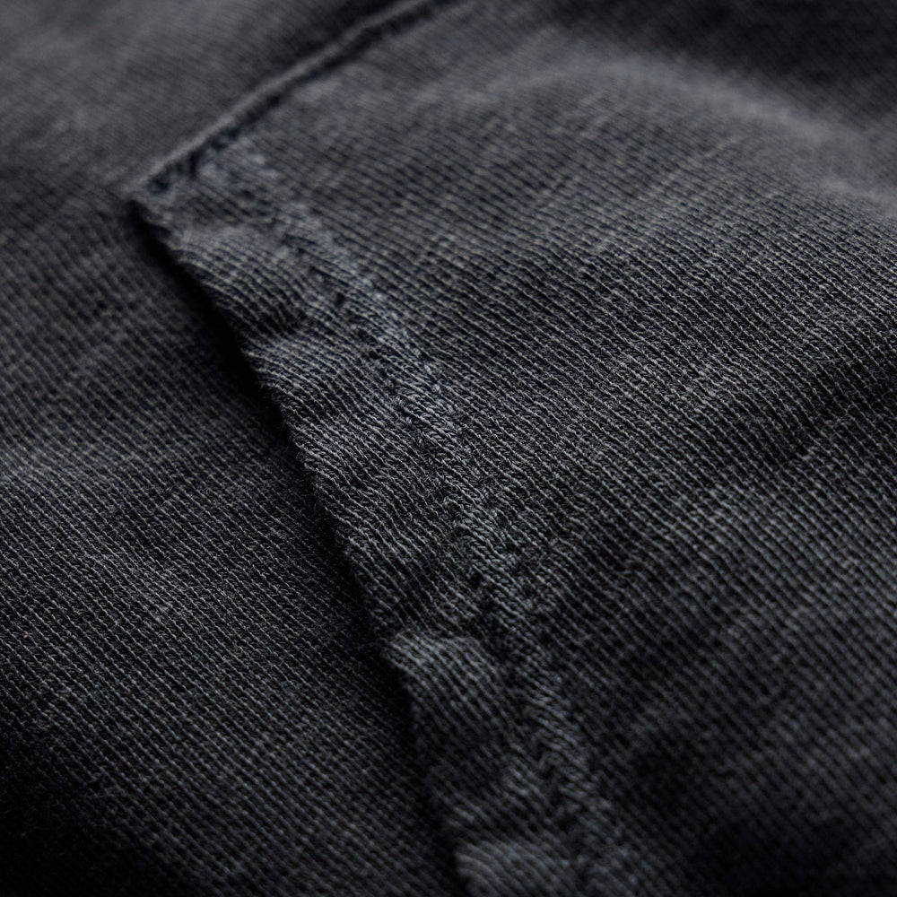 Vintage French Terry Zip Up Hoodie - Blue Noir Pigment