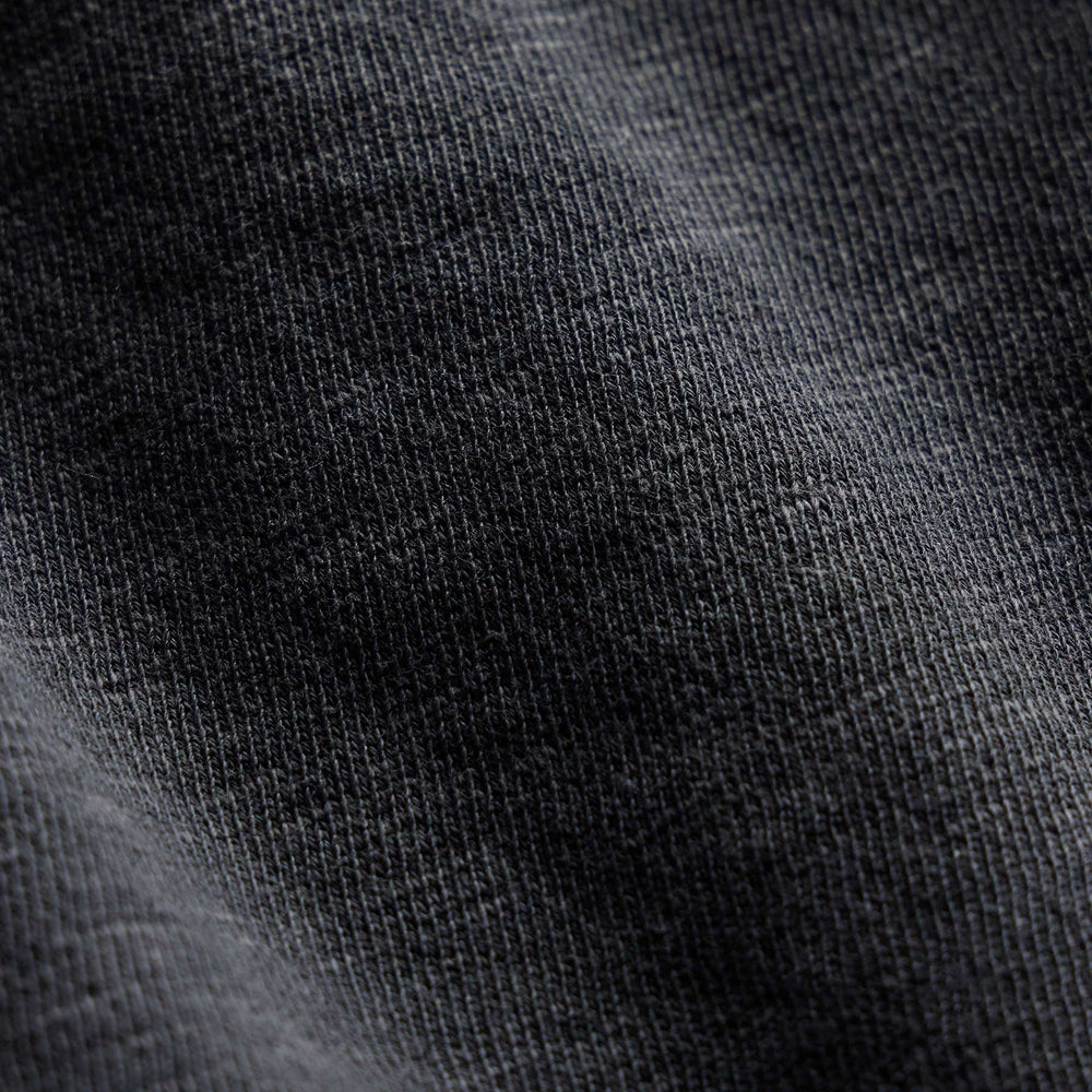 Vintage French Terry Zip Up Hoodie - Blue Noir Pigment