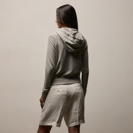 Vintage French Terry Zip Up Hoodie in Fog Pigment | James Perse Los Angeles