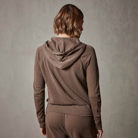 Vintage French Terry Zip Up Hoodie in Fox Pigment | James Perse Los Angeles