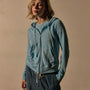 Vintage French Terry Zip Up Hoodie in Skipper Pigment | James Perse Los Angeles