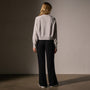 French Terry Cropped Mock Neck  in Light Mist Pigment | James Perse Los Angeles
