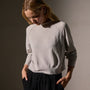 French Terry Cropped Mock Neck  in Light Mist Pigment | James Perse Los Angeles