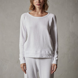 Vintage French Terry Sweatshirt in White | James Perse Los Angeles