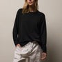 Vintage French Terry Relaxed Sweatshirt in Black | James Perse Los Angeles