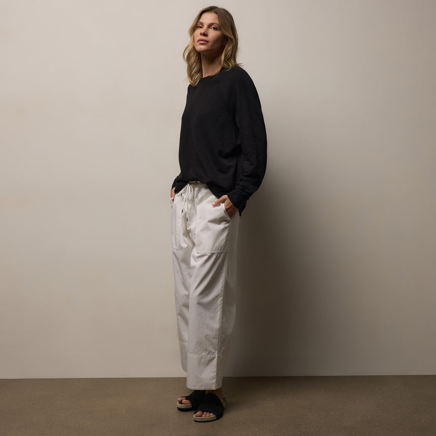 Vintage French Terry Relaxed Sweatshirt - Black