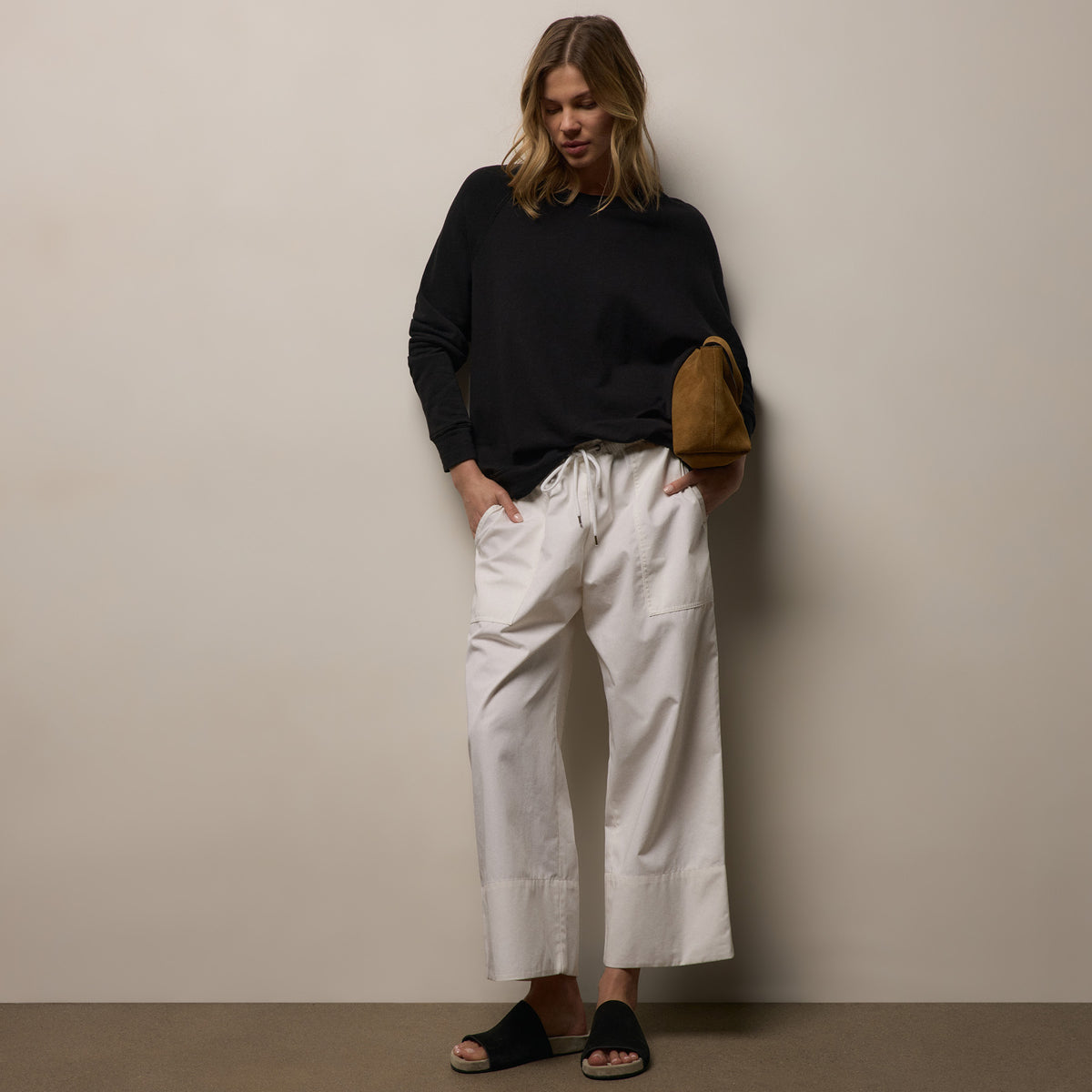 Vintage French Terry Relaxed Sweatshirt - Black