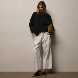 Vintage French Terry Relaxed Sweatshirt - Black