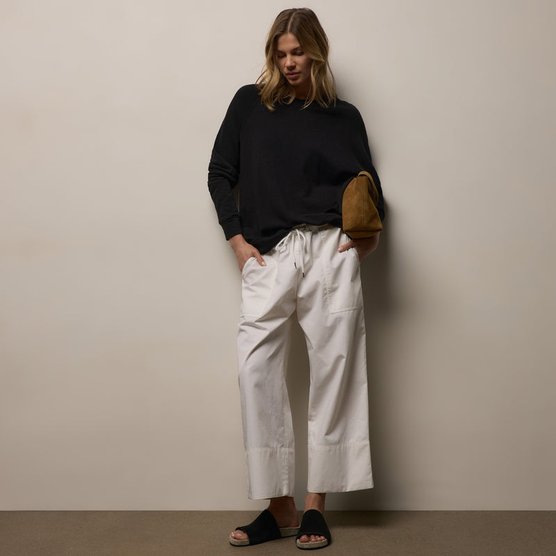 Vintage French Terry Relaxed Sweatshirt - Black