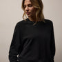 Vintage French Terry Relaxed Sweatshirt in Black | James Perse Los Angeles