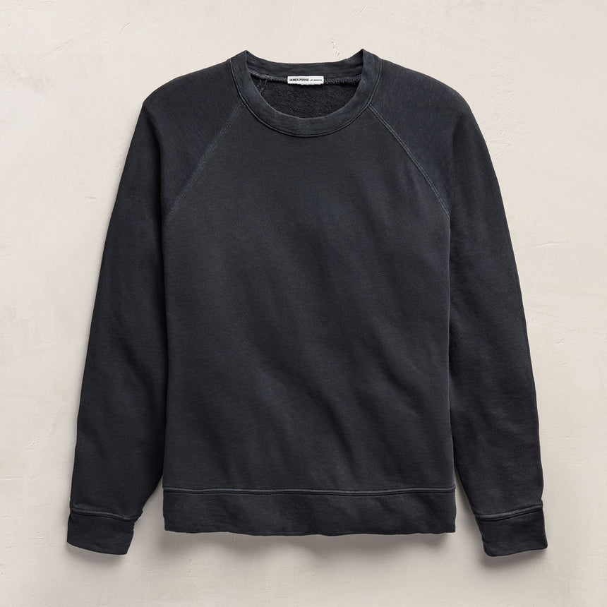 Vintage French Terry Relaxed Sweatshirt in Blue Noir Pigment | James Perse Los Angeles