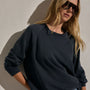 Vintage French Terry Relaxed Sweatshirt in Blue Noir Pigment | James Perse Los Angeles