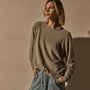 Vintage French Terry Relaxed Sweatshirt in Concrete Pigment | James Perse Los Angeles
