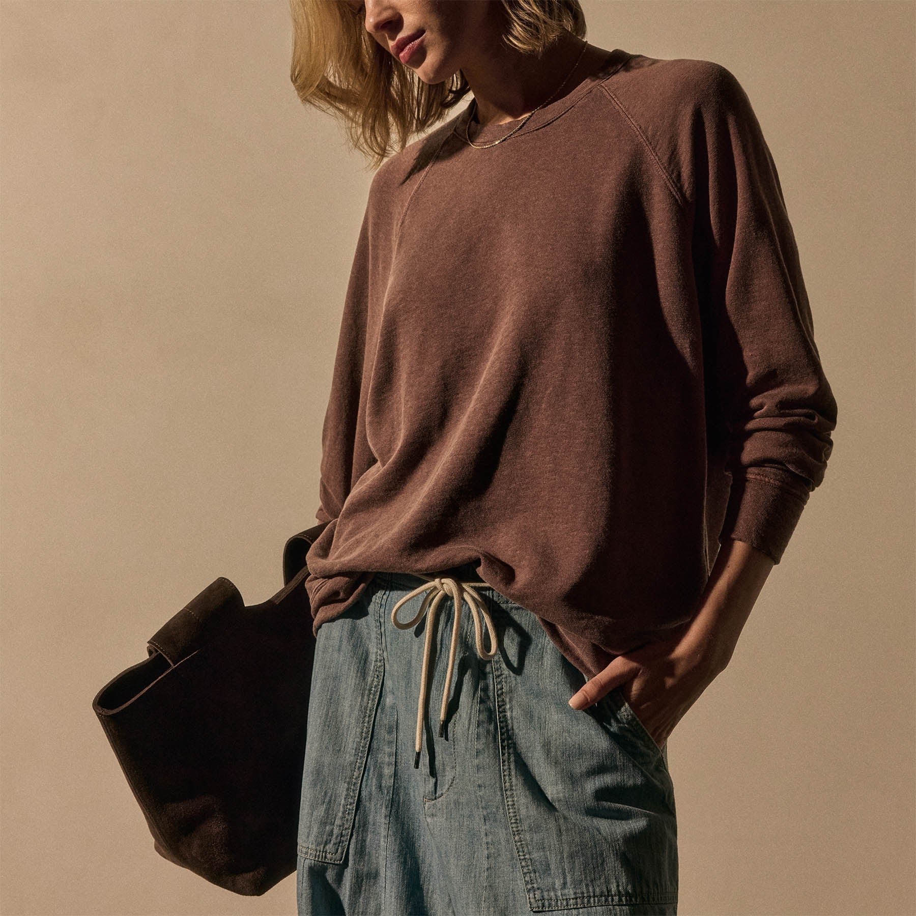 Vintage French Terry Zip Up Hoodie - Skipper Pigment | James Perse
