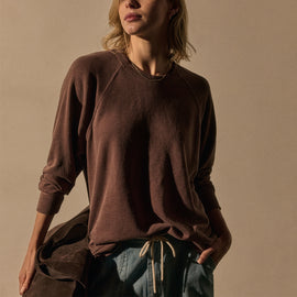 Vintage French Terry Relaxed Sweatshirt in Cedar Pigment | James Perse Los Angeles