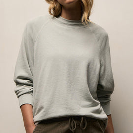 Vintage French Terry Relaxed Sweatshirt in Celery Pigment | James Perse Los Angeles