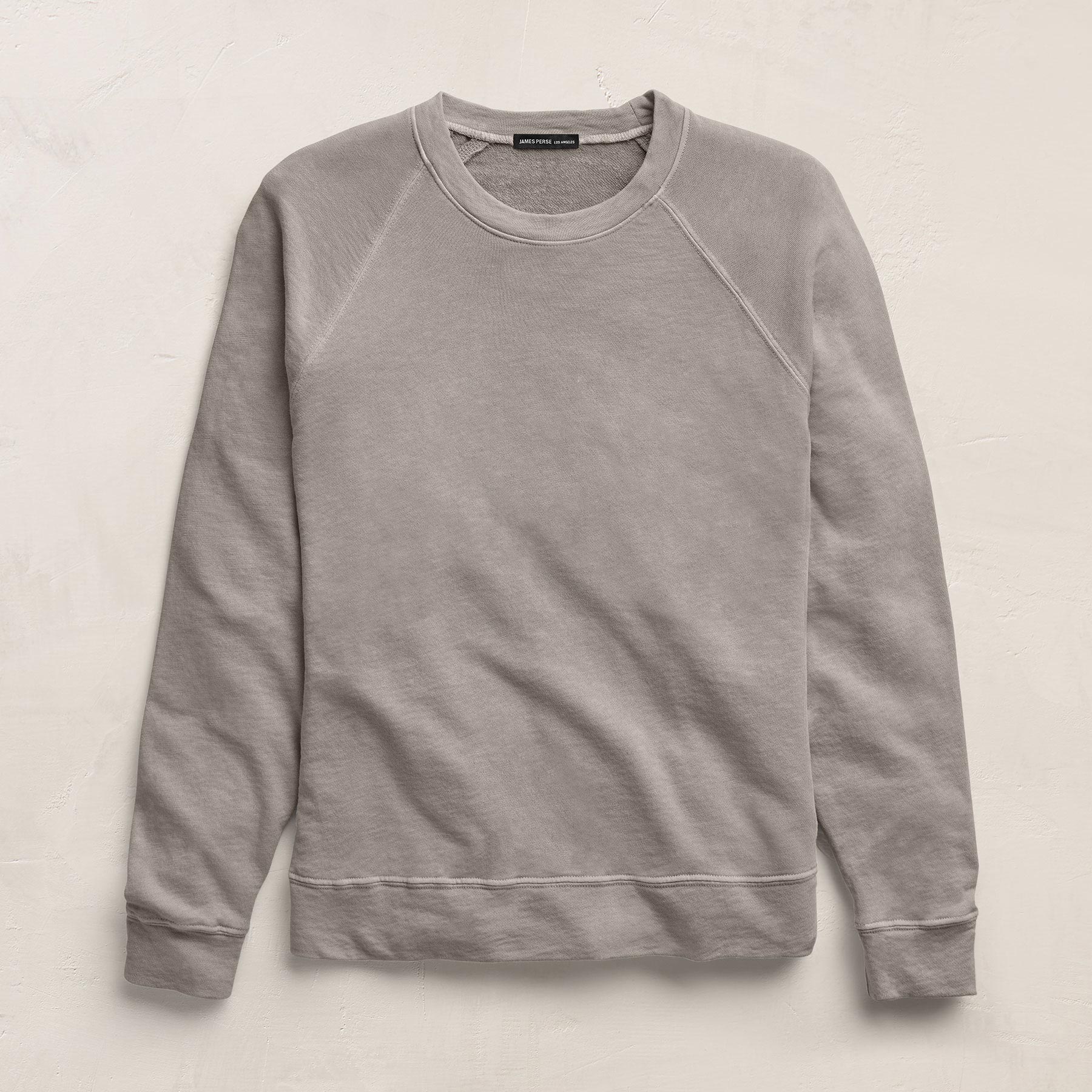 Vintage French Terry Relaxed Sweatshirt in Fog Pigment | James Perse Los Angeles
