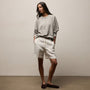 Vintage French Terry Relaxed Sweatshirt in Fog Pigment | James Perse Los Angeles